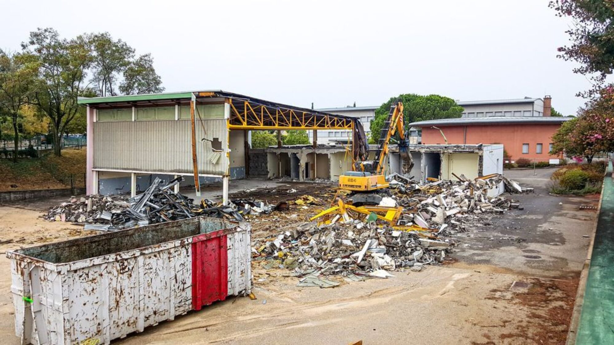 Le gymnase du Pialon a été déconstruit en août 2022